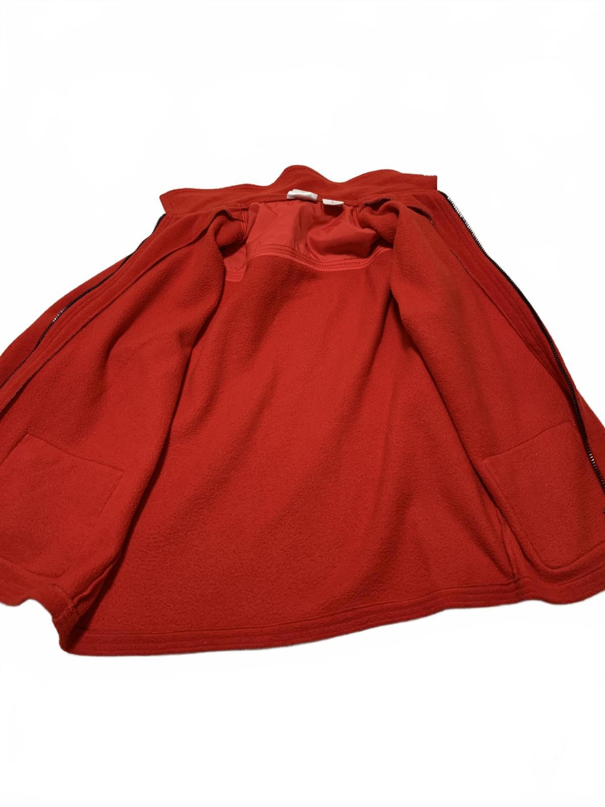 Chaqueta polar roja con cremallera y bolsillos, talla pequeña, para mujer, de la colección Willi Smith