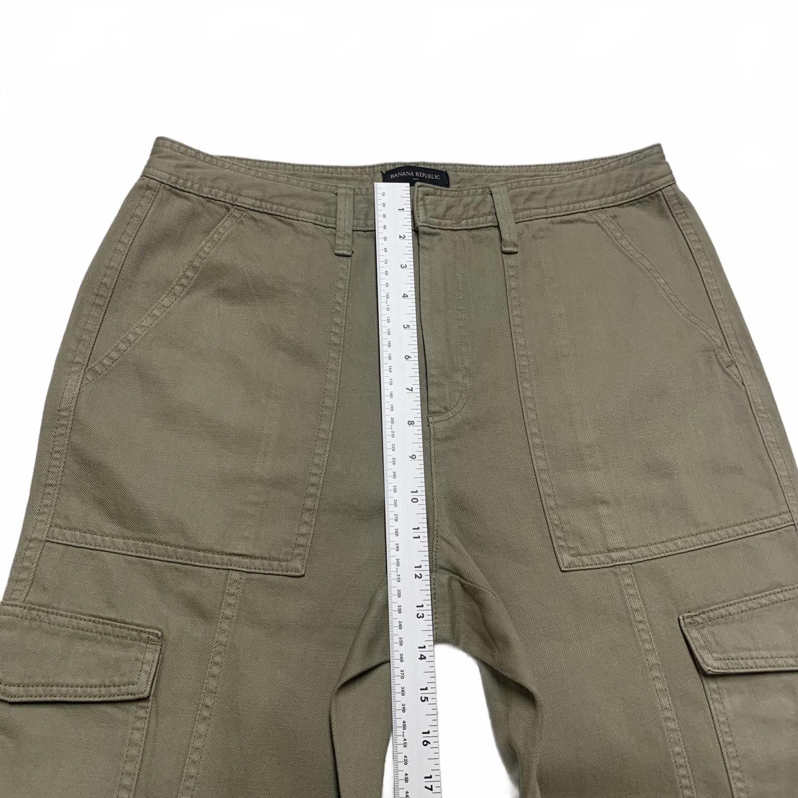 Pantalones cargo Banana Republic para mujer, talla 10, verde oliva, 33,5 x 25 L