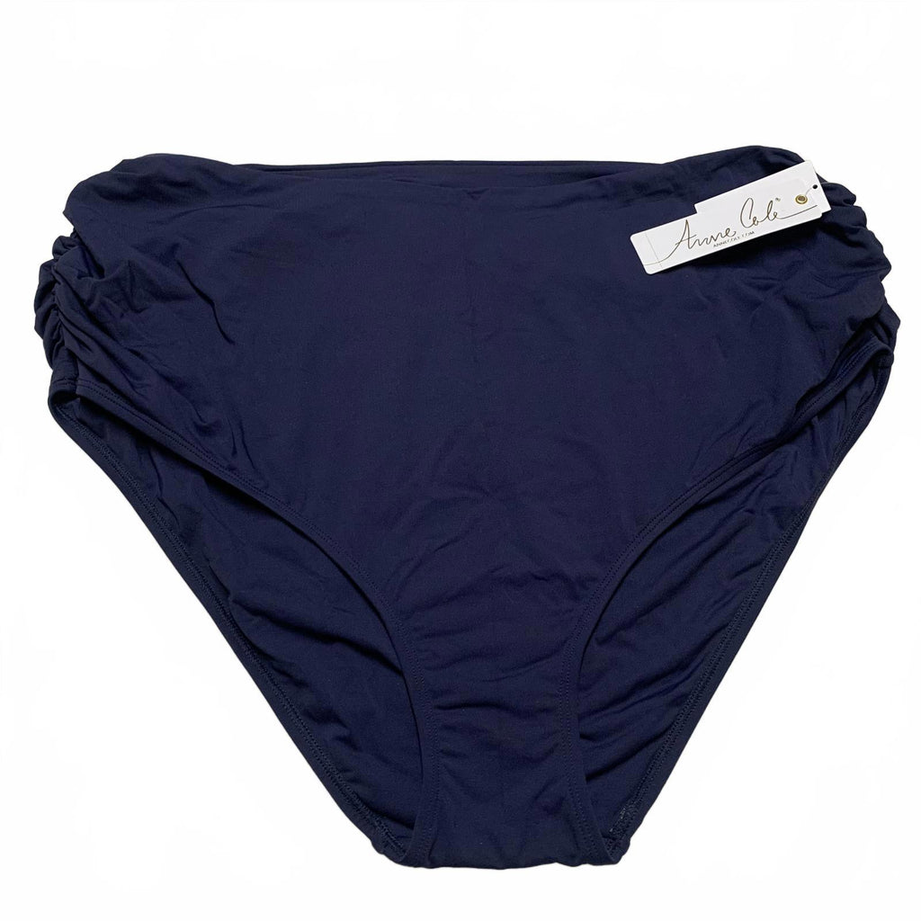 Parte de abajo de bikini para mujer Anne Cole, talla grande 24W, azul marino, convertible en 3 posiciones