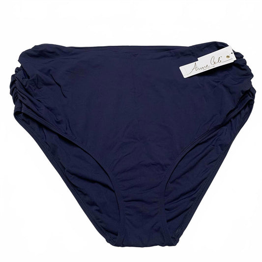 Anne Cole Women's Bikini Swim Bottom Plus Sz 24W Navy Blue Convertible 3 ways