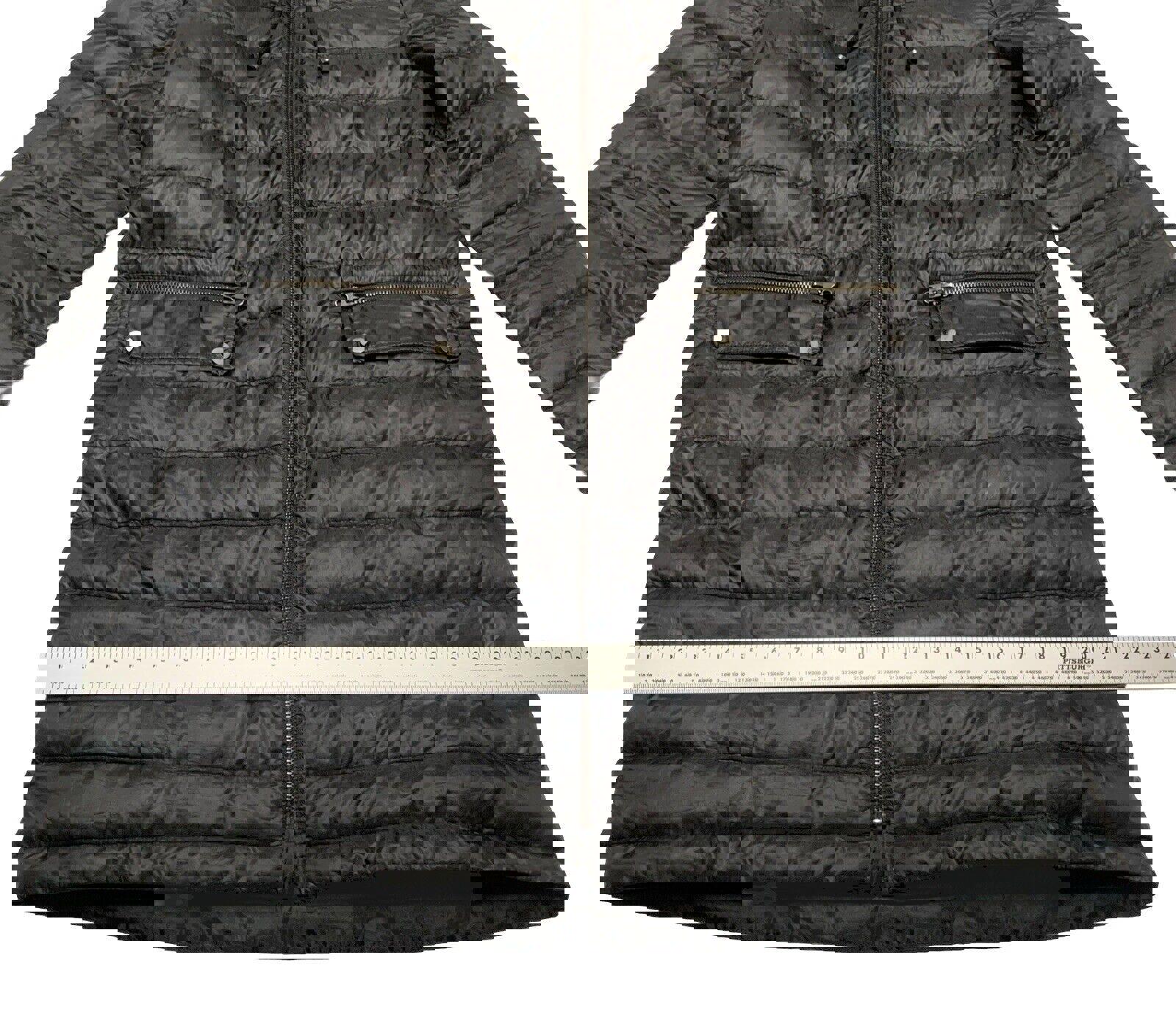 Chaqueta acolchada larga con capucha, ligera y plegable, negra, talla extragrande, para mujer de Zara Basic