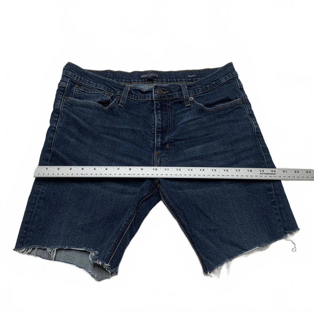 Pantalones cortos de mezclilla azul oscuro J Crew Mercantile para hombre, talla 34 x 32 L