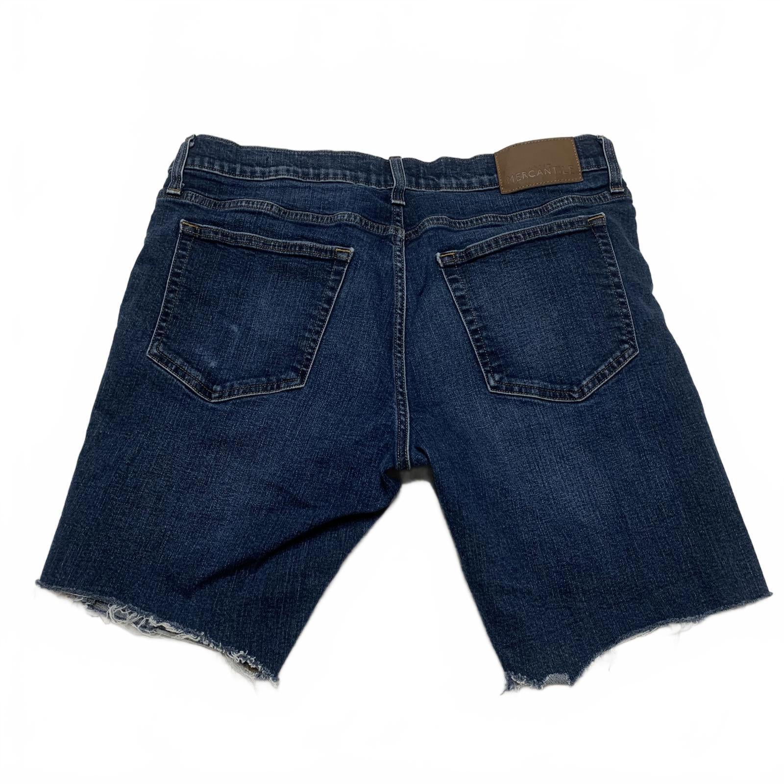 Pantalones cortos de mezclilla azul oscuro J Crew Mercantile para hombre, talla 34 x 32 L