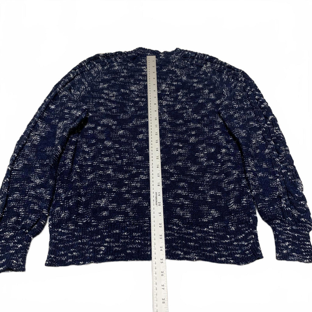 Suéter tipo cárdigan con botones azul marino Time and True para mujer, talla extra grande 16-18