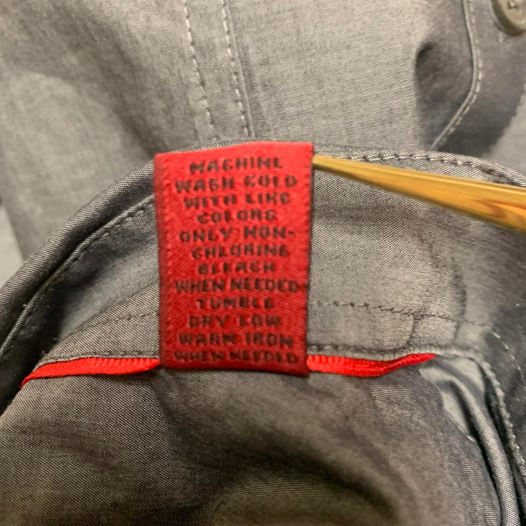 Camisa Alfani de manga corta, ajustada y gris grande para hombre