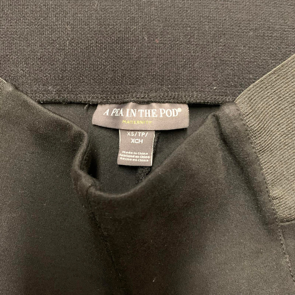 Leggings negros de maternidad A Pea in the Pod para mujer, talla extra pequeña, ancho 26 x 26