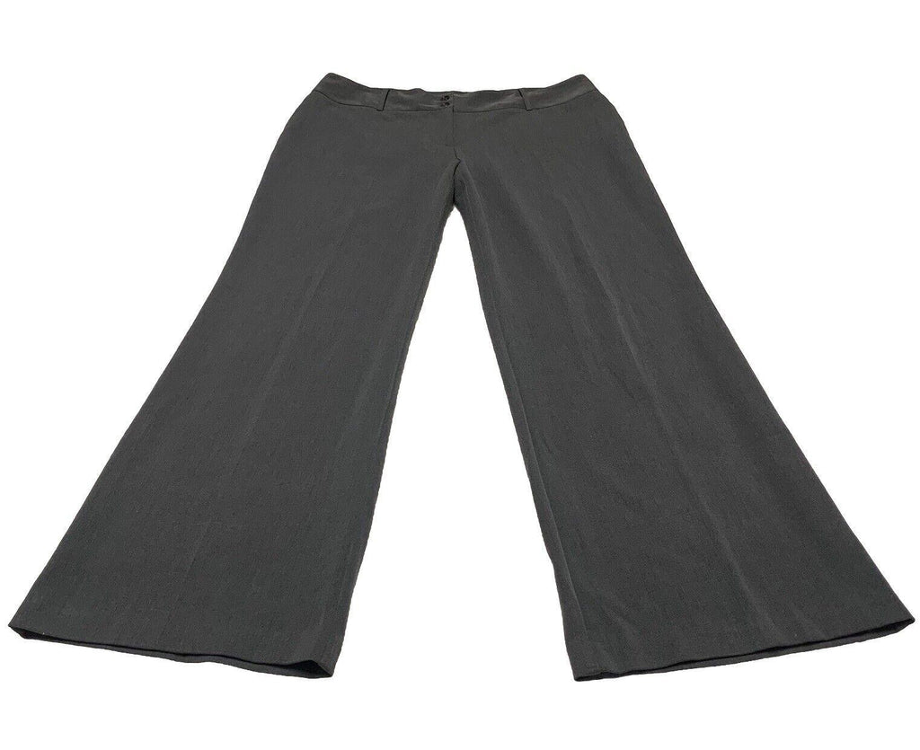 Pantalones Worthington de pierna ancha para mujer, talla 14, corte moderno, color gris