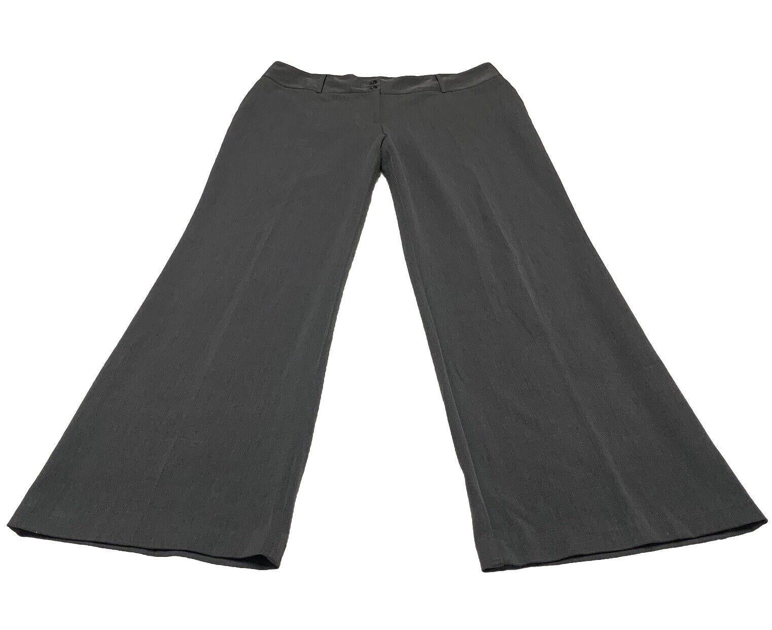 Pantalones Worthington de pierna ancha para mujer, talla 14, corte moderno, color gris