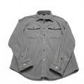 George Men’s Size Medium (38-40) Gray Button-Up Flannel Shirt