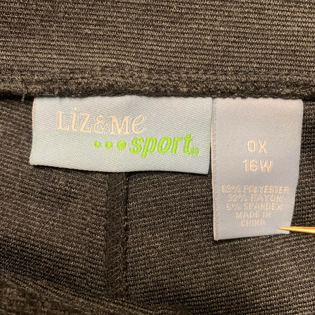 Pantalones capri grises anchos Liz &amp; Me Sport para mujer, talla 16, 38 x 26