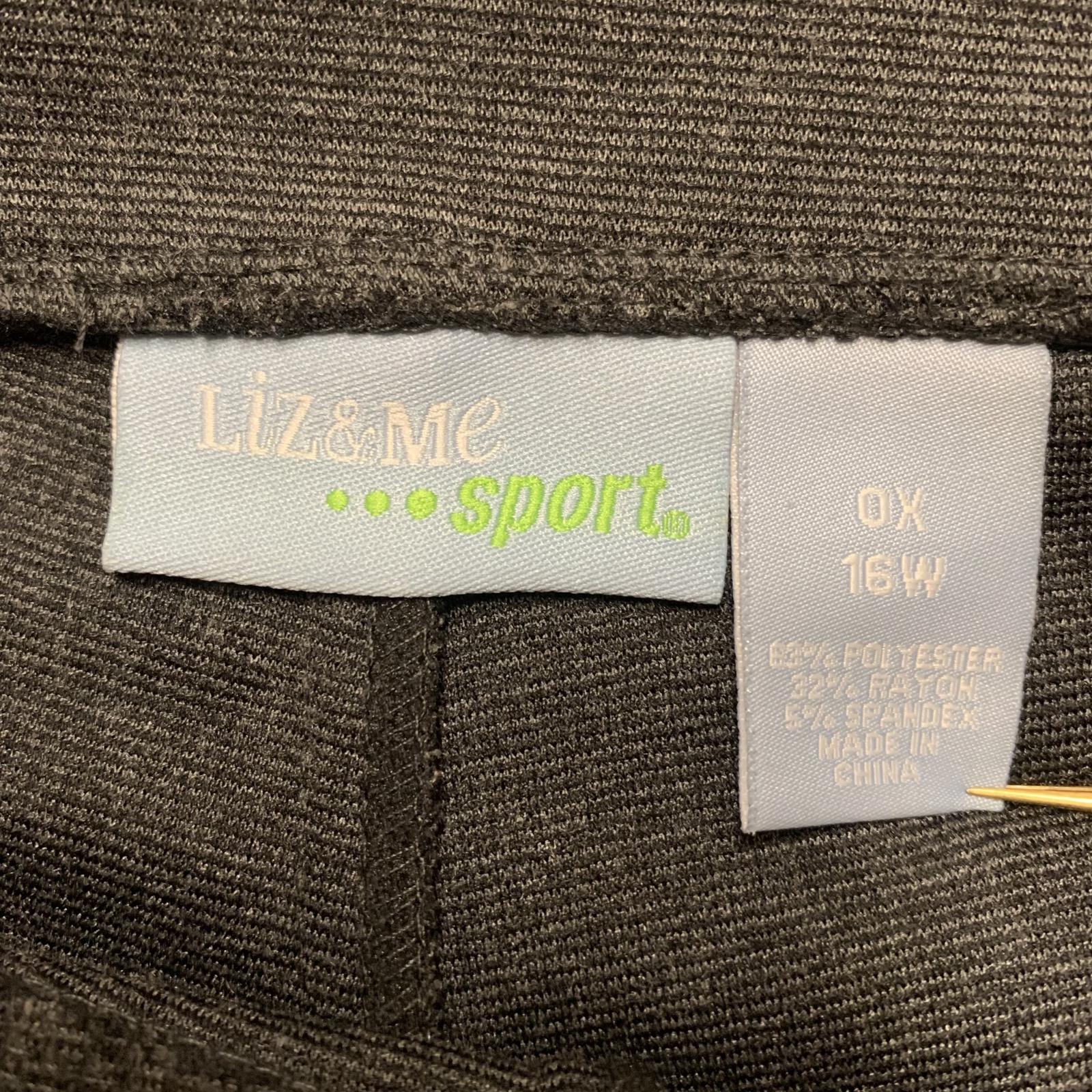 Pantalones capri grises anchos Liz &amp; Me Sport para mujer, talla 16, 38 x 26