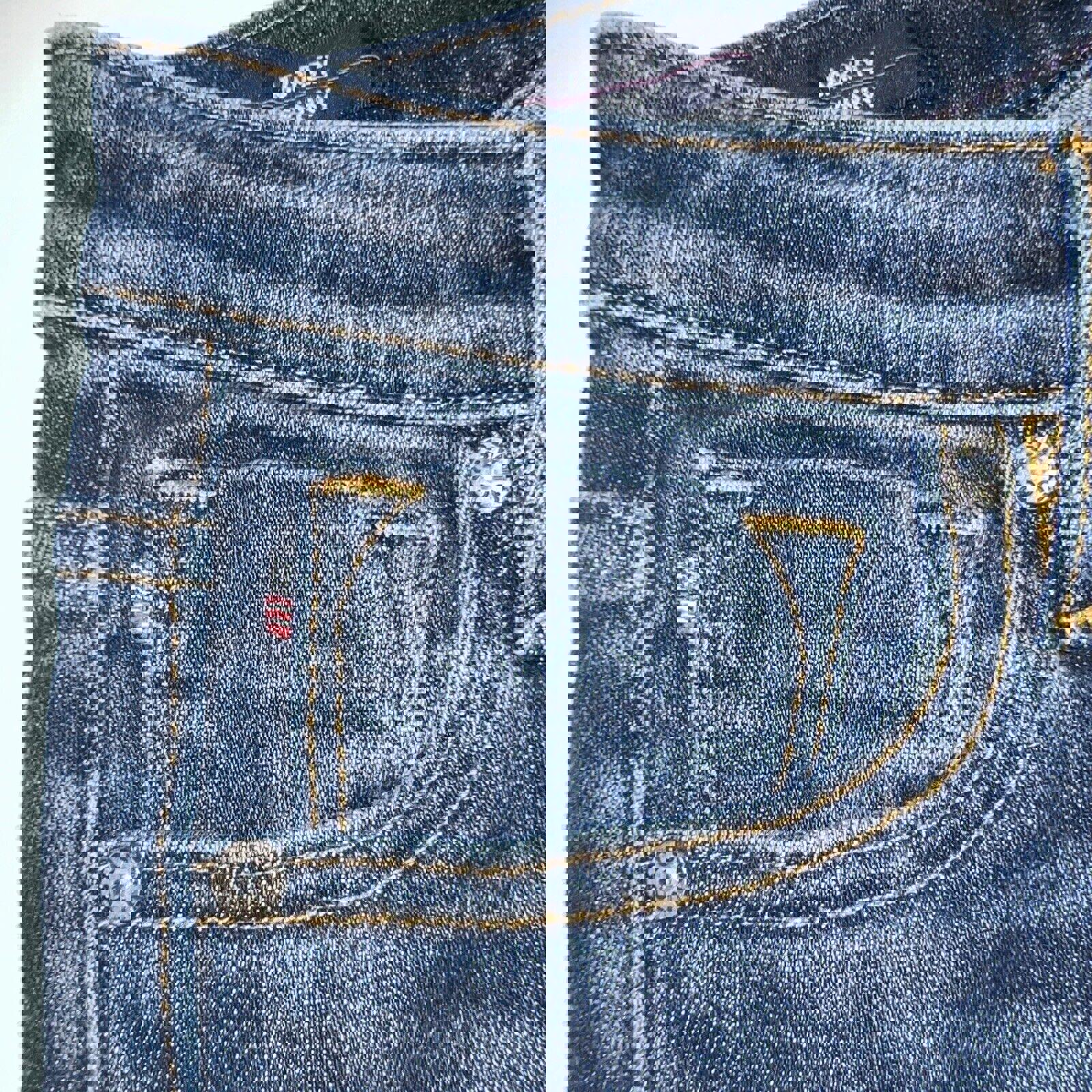 Vaqueros ajustados VIGOSS Marley para mujer, 25 x 26, de tiro medio desgastados en azul