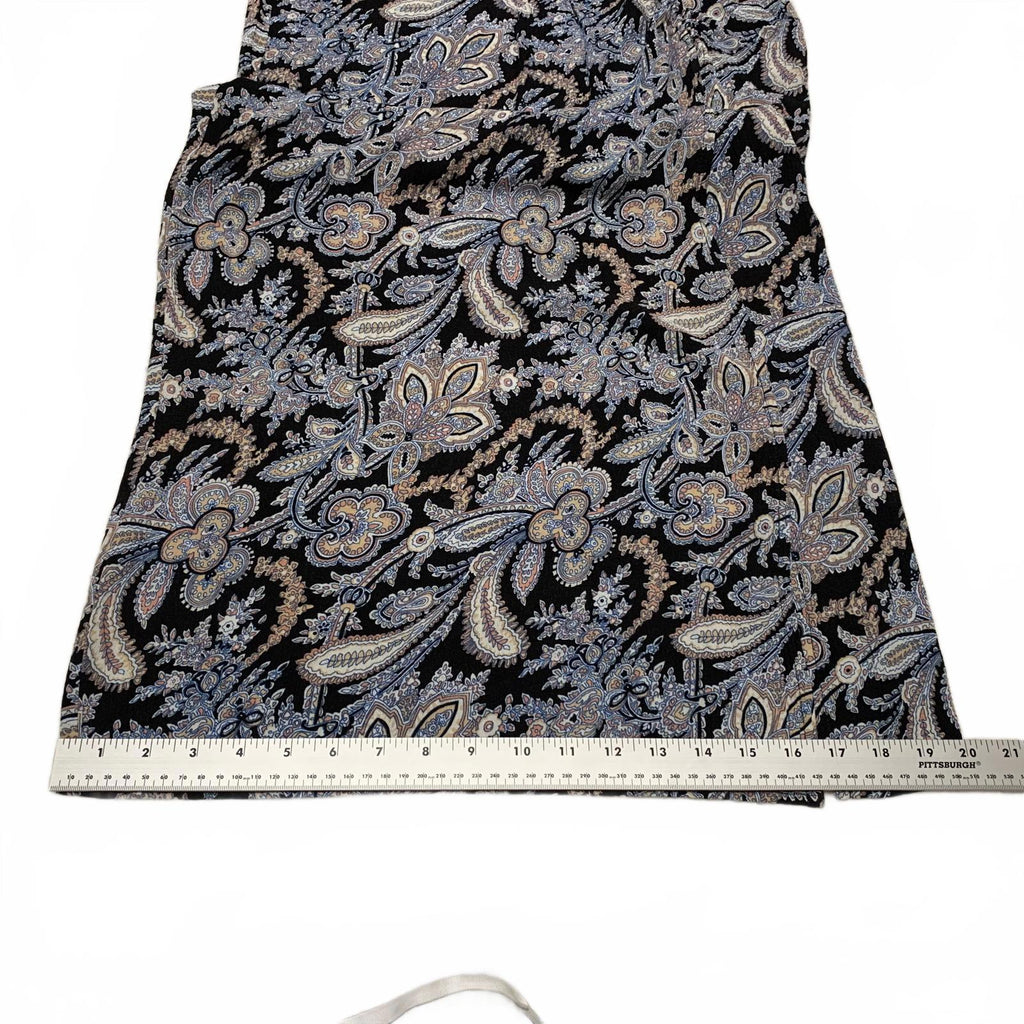 Vestido largo con estampado floral de rayón de manga corta para mujer, talla M, color aguamarina