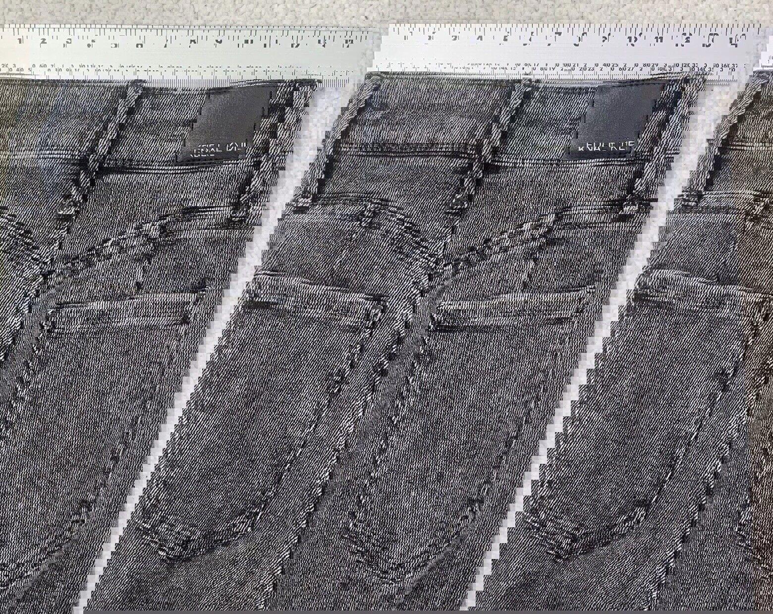 Vaqueros Kendall + Kylie para niña talla 3/27 negros The Icon de tiro alto con lavado Boo y dobladillo deshilachado