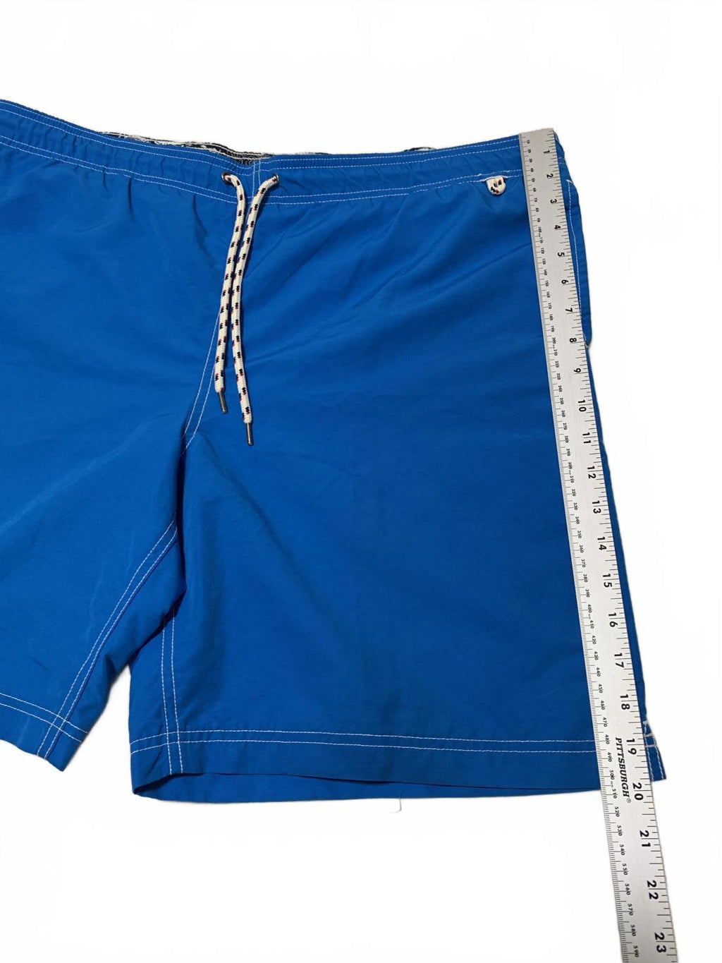 Bañador azul Lands End para hombre, talla L 36-38, con cordón en la cintura