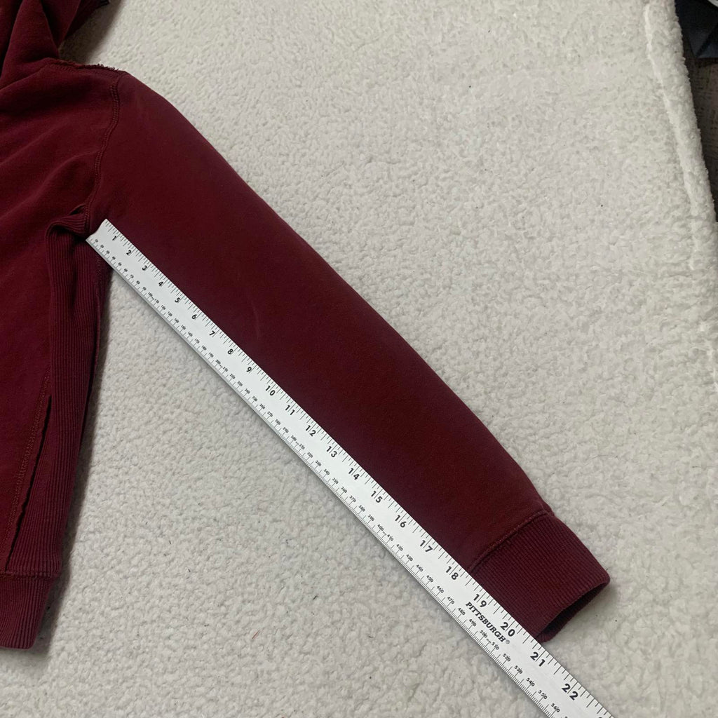 Sudadera con capucha y cremallera Bizzbee para mujer, color burdeos, talla L, con forro de sherpa