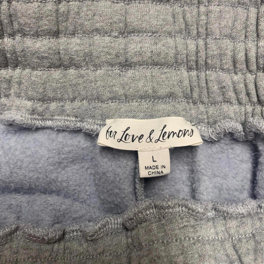 Pantalones deportivos grises cortos For Love &amp; Lemons para mujer, talla grande