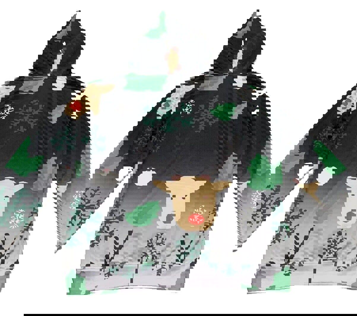 Suéter feo de esmoquin extragrande de John Hancock para hombre, sudadera navideña con capucha