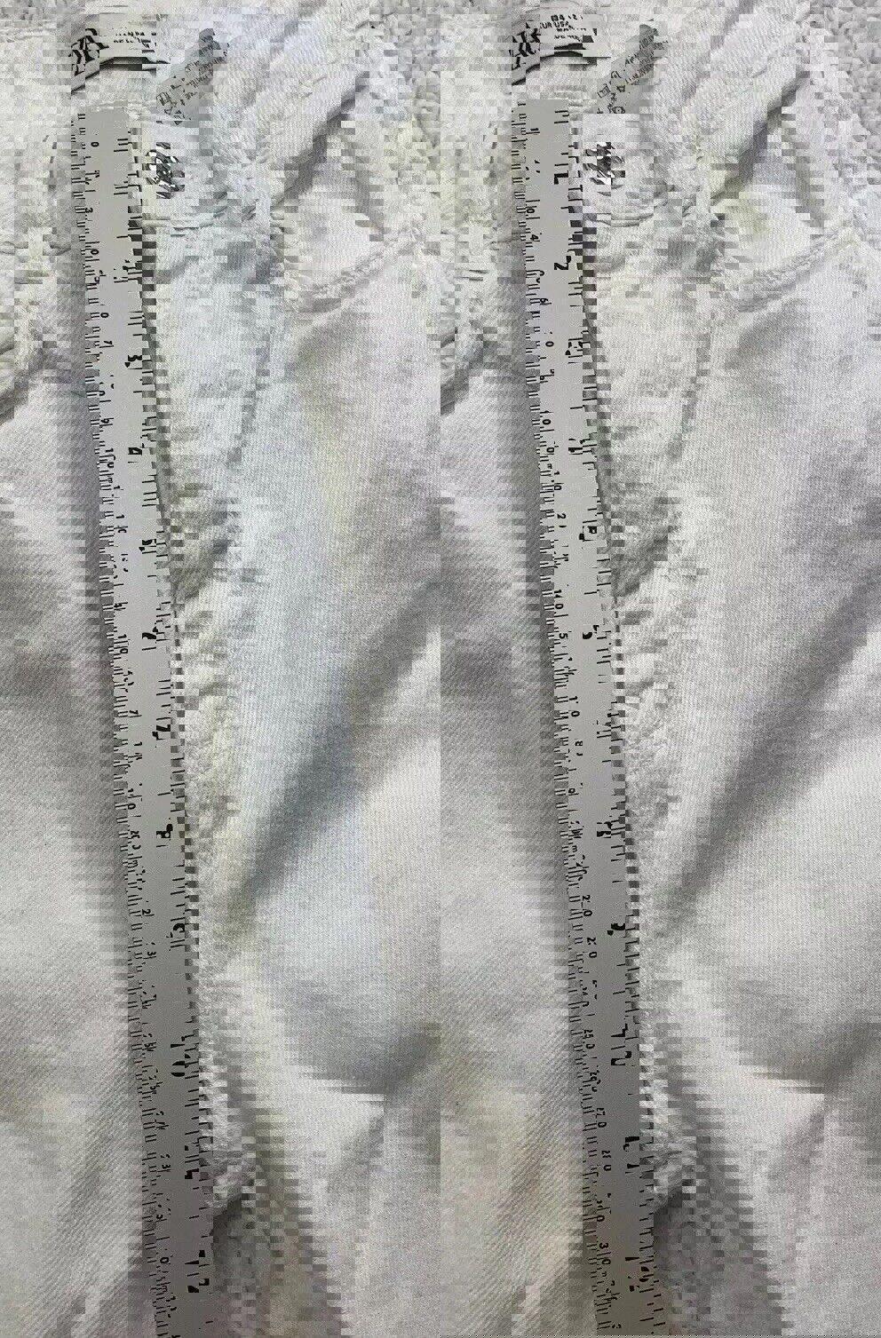 Vaqueros Zara para mujer, talla 2, blancos, pierna ancha, RN 77302