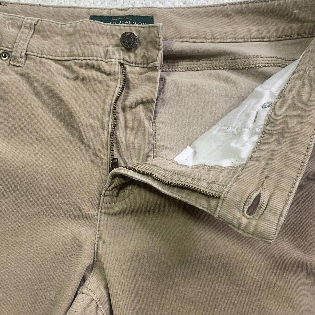 Pantalones vaqueros de pana LRL Ralph Lauren para mujer, talla 10, color tostado