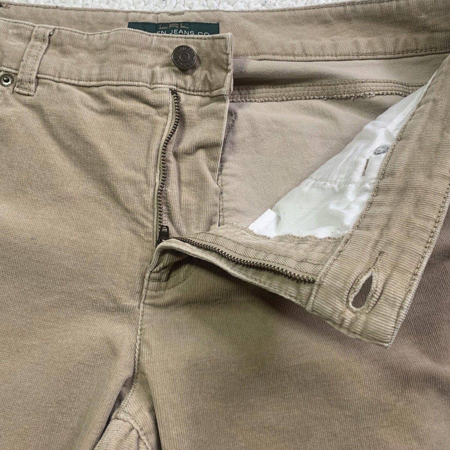 LRL Ralph Lauren Jeans Corduroy Pants Women's Size 10 Tan