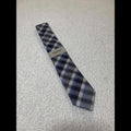 Kenneth Cole Reaction Blue Plaid Necktie Silk Tie
