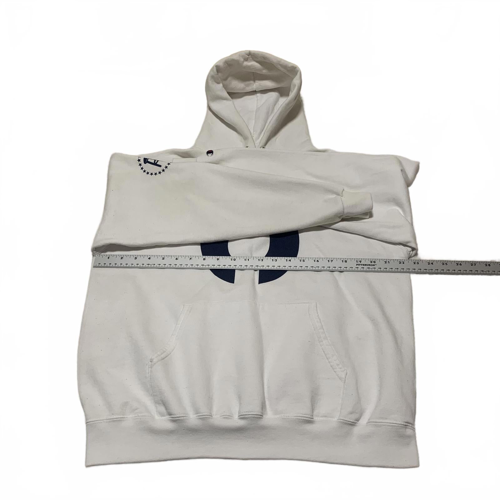 Sudadera con capucha unisex ecológica y grande blanca con estampado del número 6 de Champion