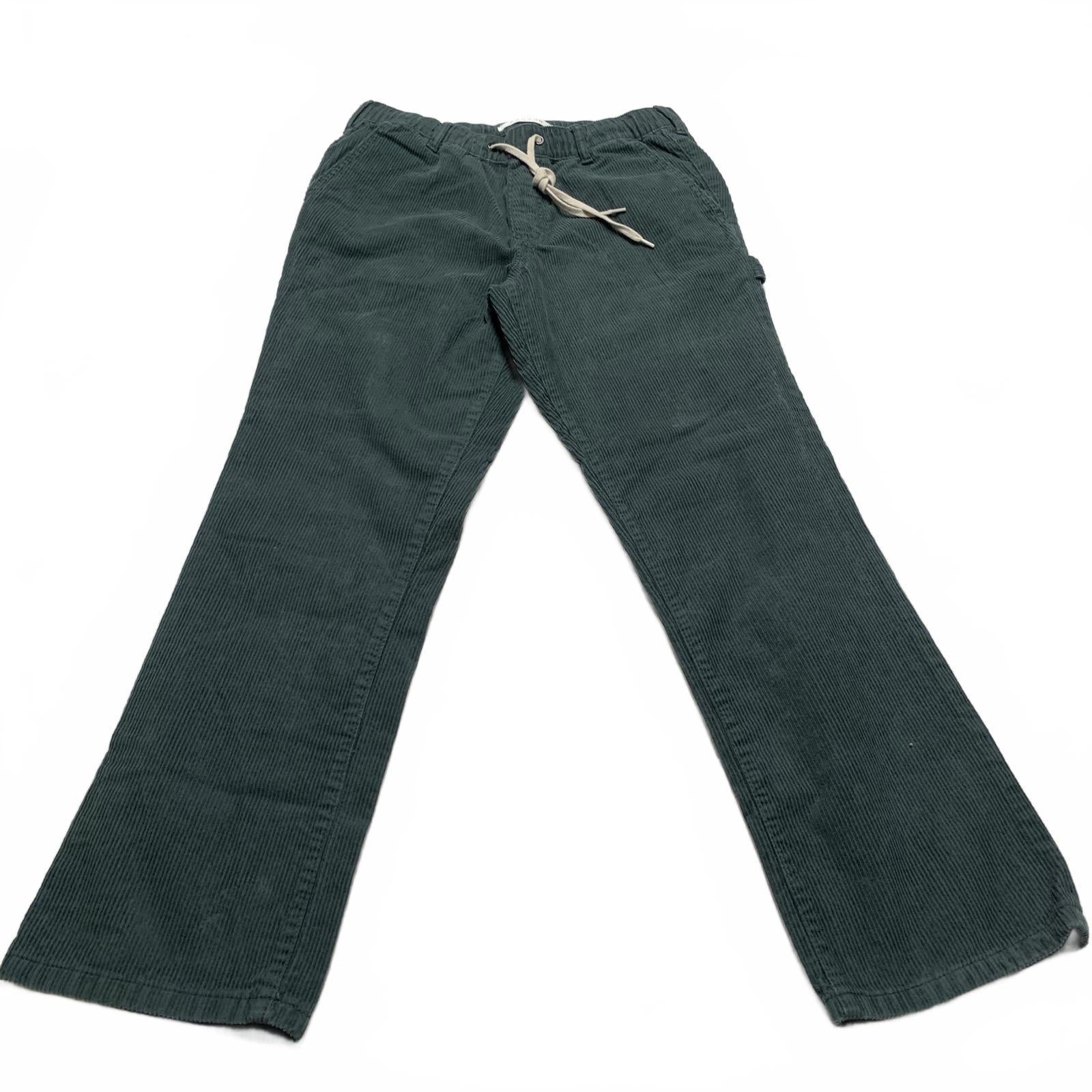 Pantalones de pana Pacsun para mujer, talla S, color verde, holgados, con cintura elástica, 30 x 28,75