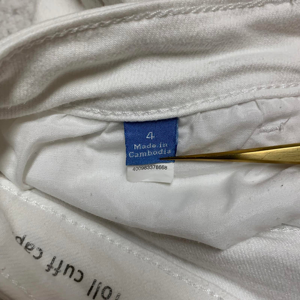 Pantalones capri blancos Simply Vera Vera Wang para mujer, talla 4