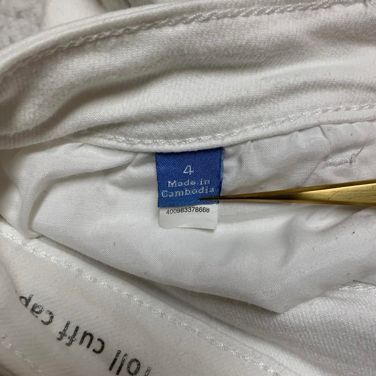 Simply Vera Vera Wang Womens Size 4 White Capri Pants