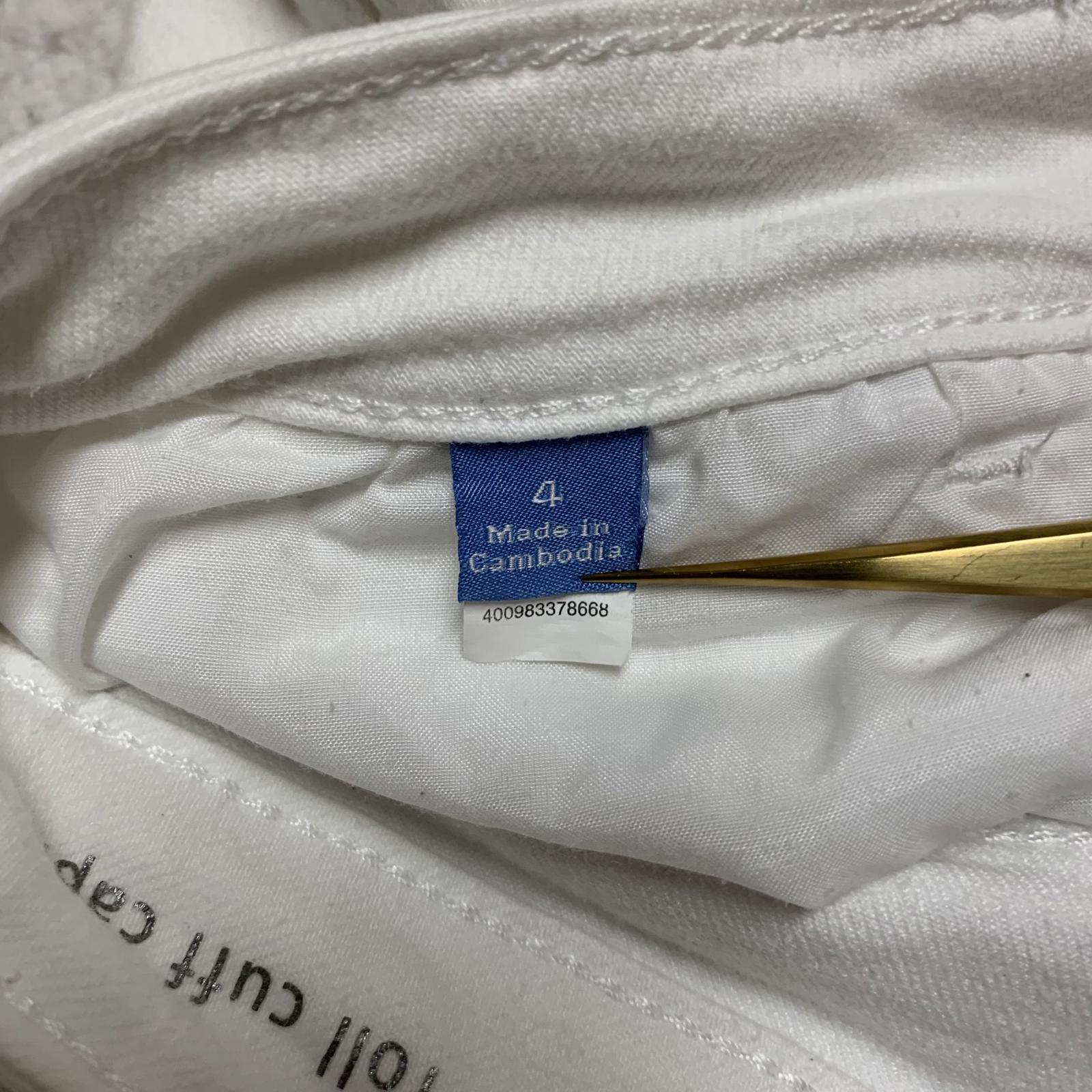 Pantalones capri blancos Simply Vera Vera Wang para mujer, talla 4