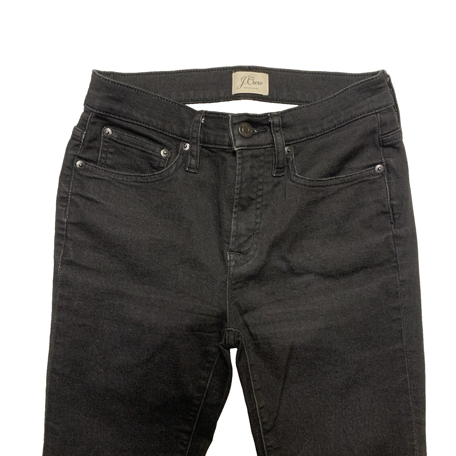 Vaqueros ajustados de tiro alto J.Crew para mujer, talla 27, negros, elásticos