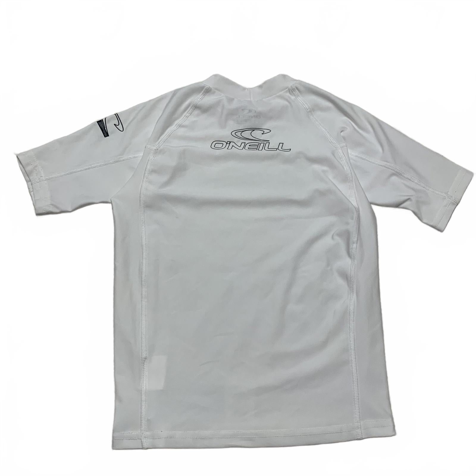 Traje de baño O'Neill Performance Fit para niños, talla 8, color blanco, con protección solar y contra erupciones UV