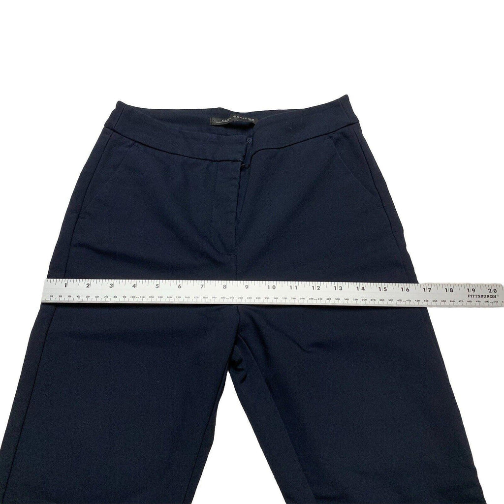 Pantalones de vestir Zara para mujer, talla 4, azul marino oscuro, pierna recta