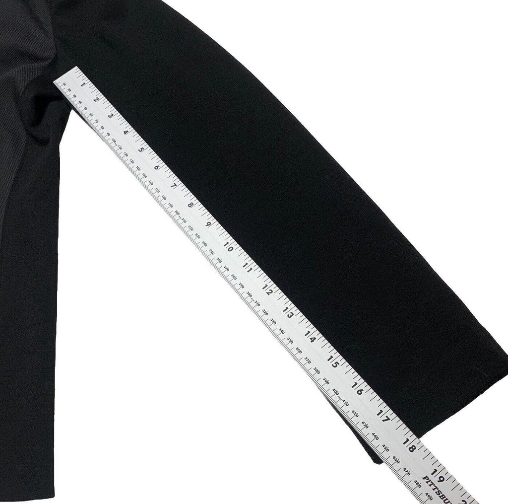 Blazer de punto Tahari de doble textura para mujer, talla 4, negro y gris