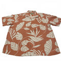 Tommy Bahama Mens Sz L Tropical Leaf Print  Shirt Silk Vacation Ready