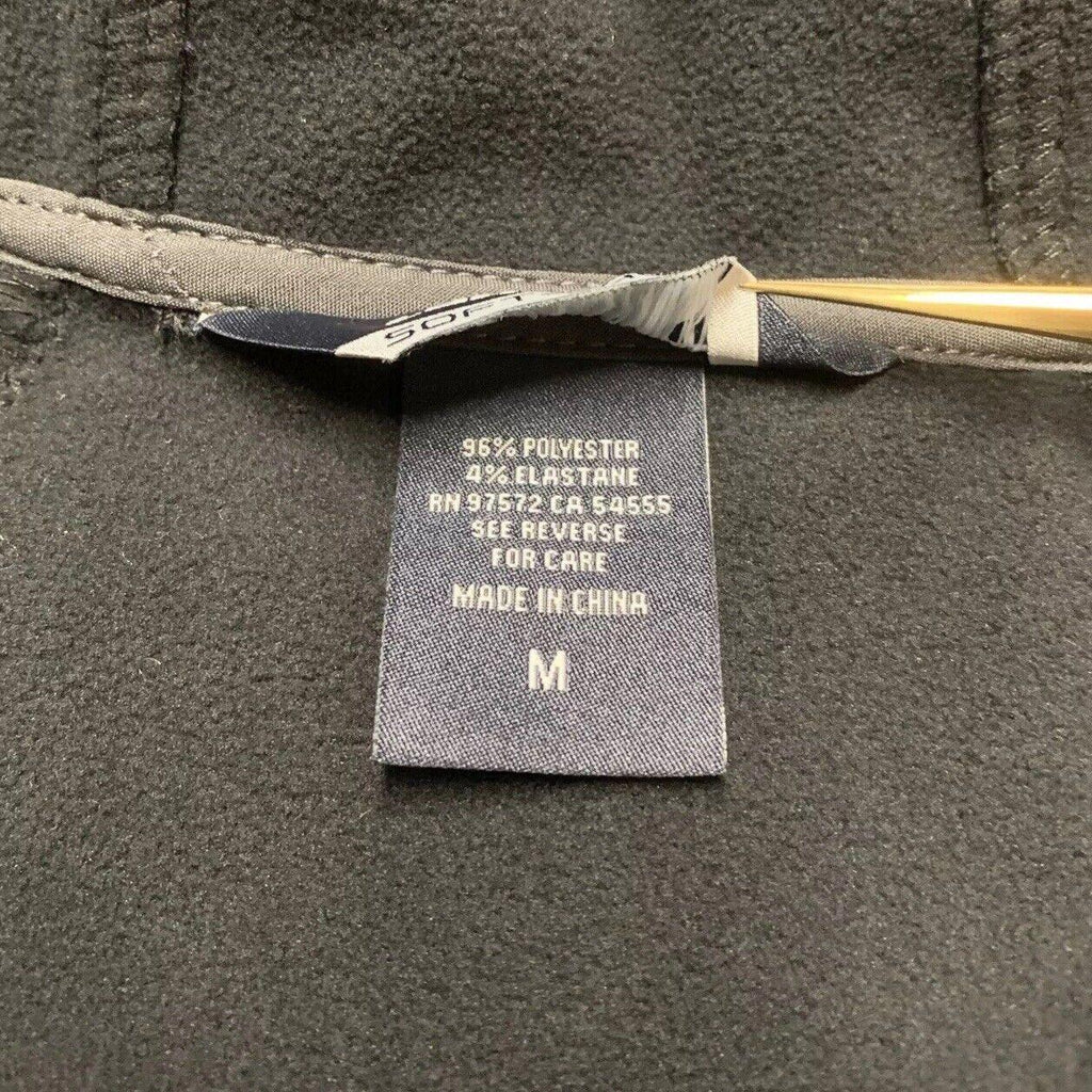 Chaqueta de golf Landway para hombre, con capucha, forro polar, cierre completo y caparazón blando, color azul marino/gris, talla mediana