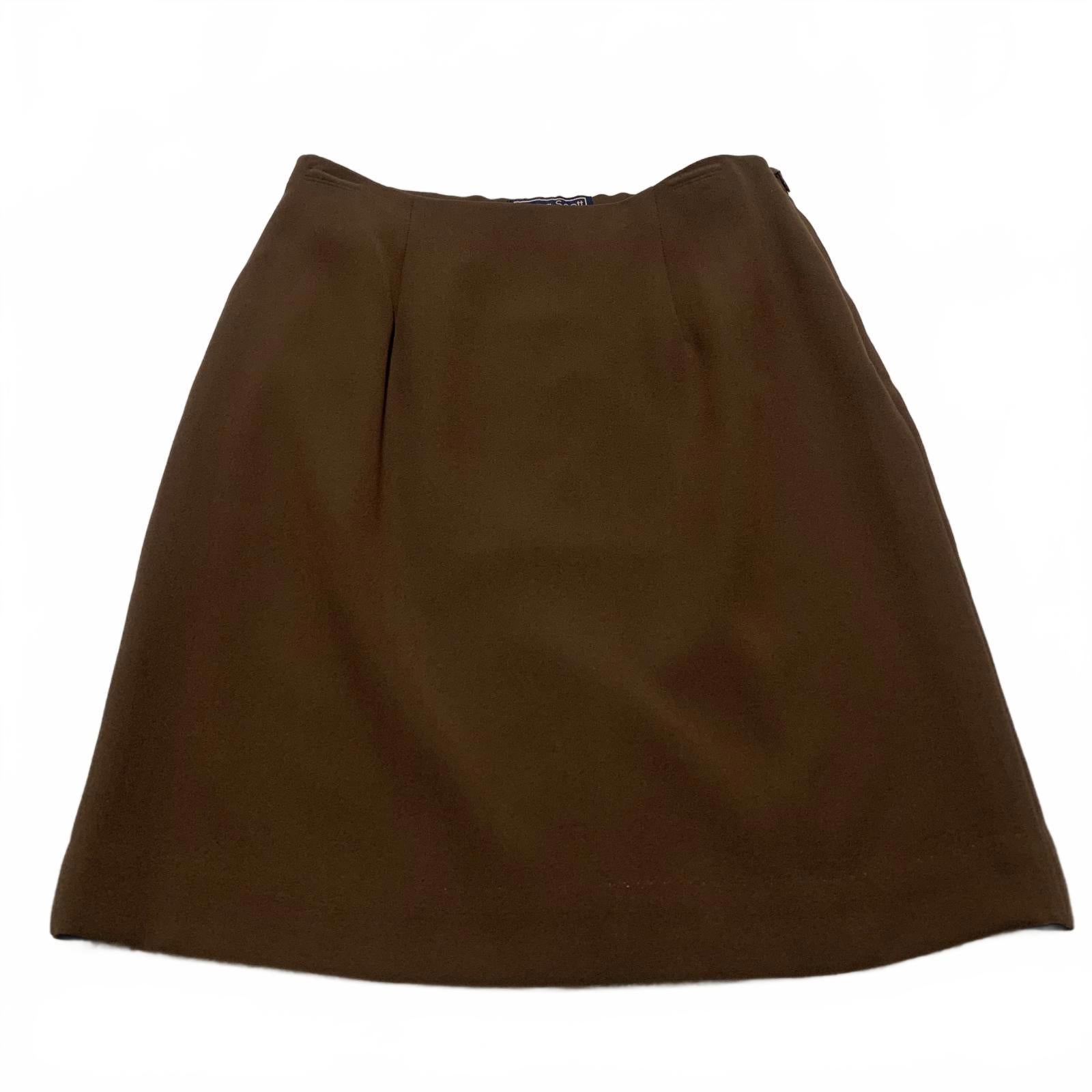 Falda acampanada marrón pequeña Laura Scott para mujer, talla pequeña 8, cintura 28