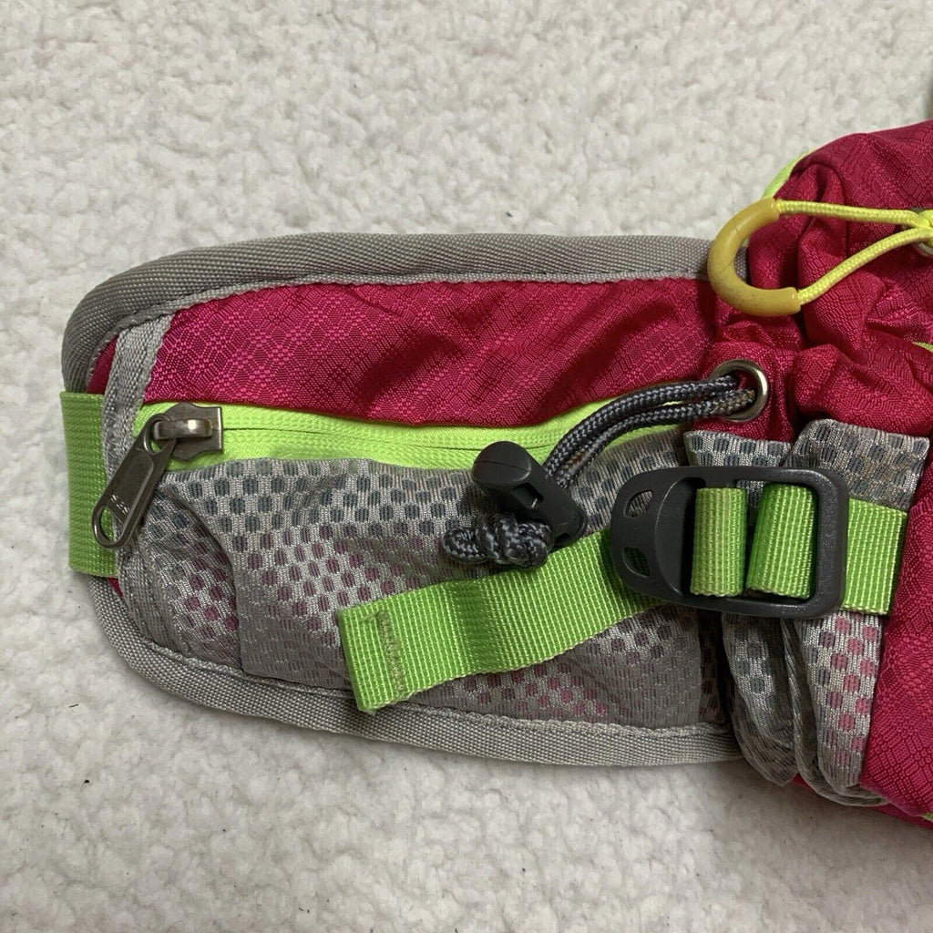 Riñonera SEEU gris, rosa y verde, bandolera, para senderismo y senderismo