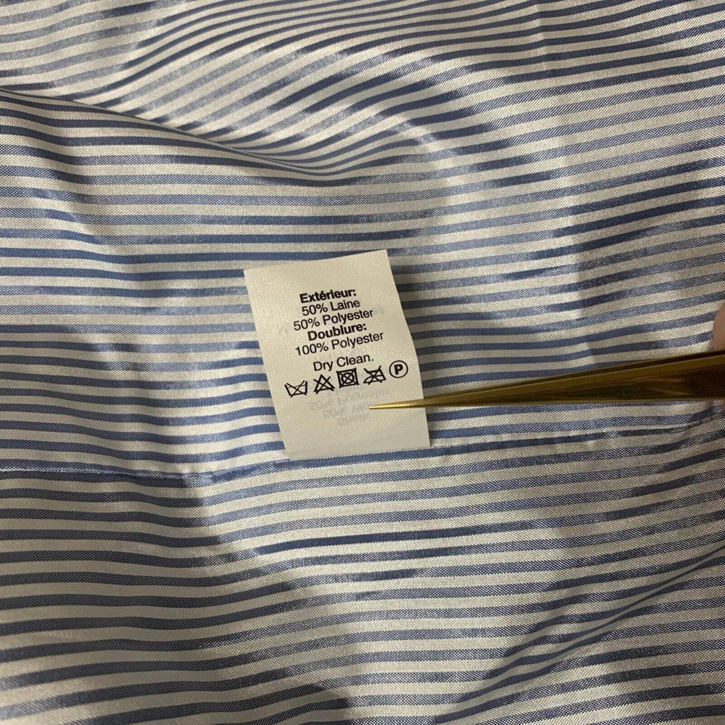 Abrigo largo clásico de lana negra de J Crew para mujer, talla 12