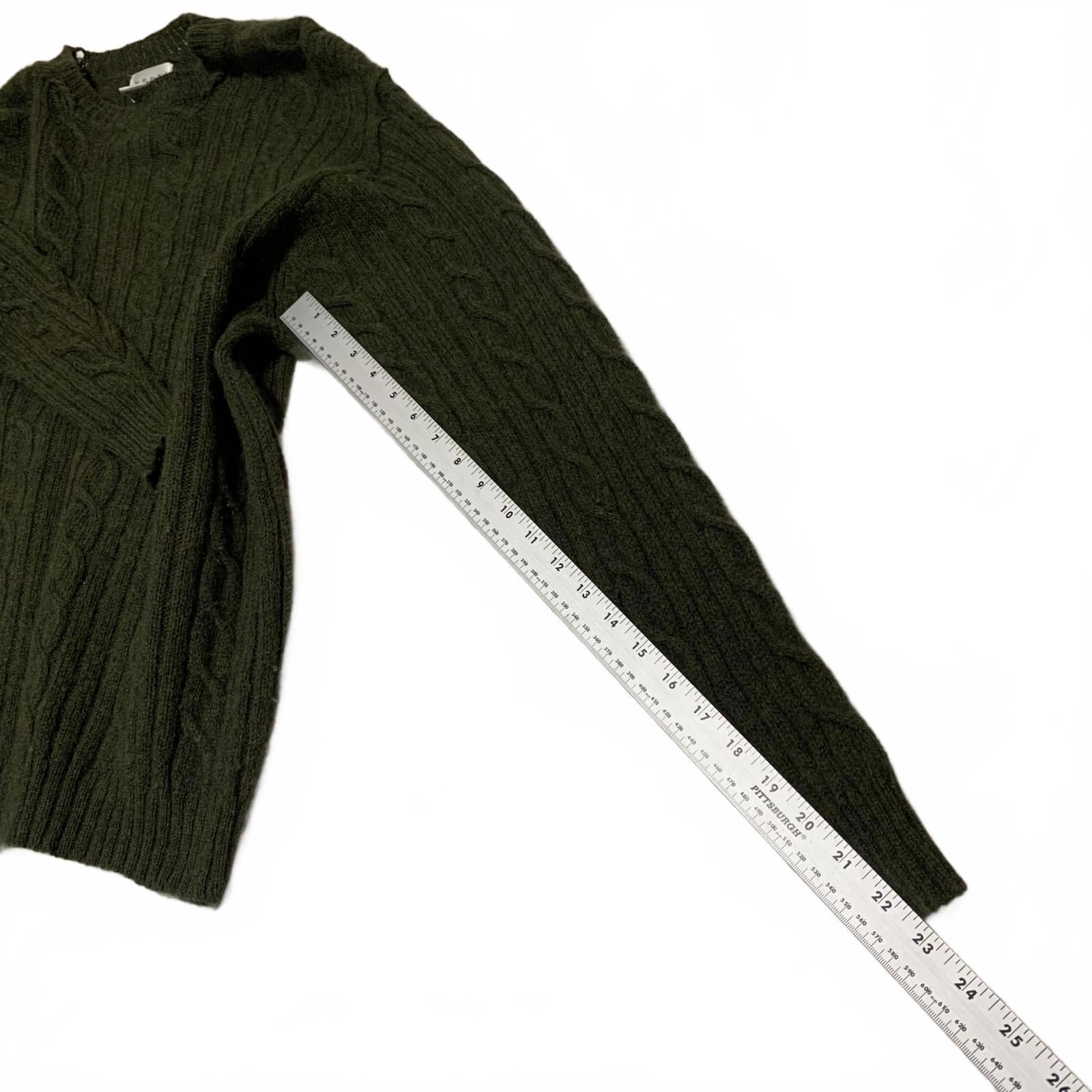 Suéter de lana Shetland verde oliva para mujer, talla M, colección Next Designer