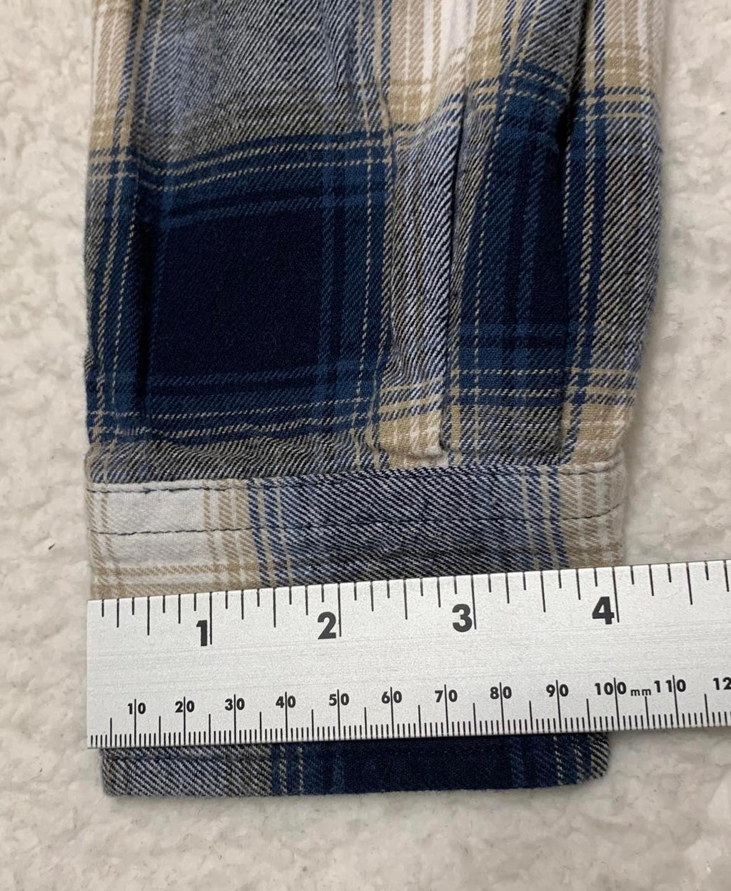 Camisa de franela a cuadros azules de algodón para hombre, talla grande, de Red Head Brand Co.