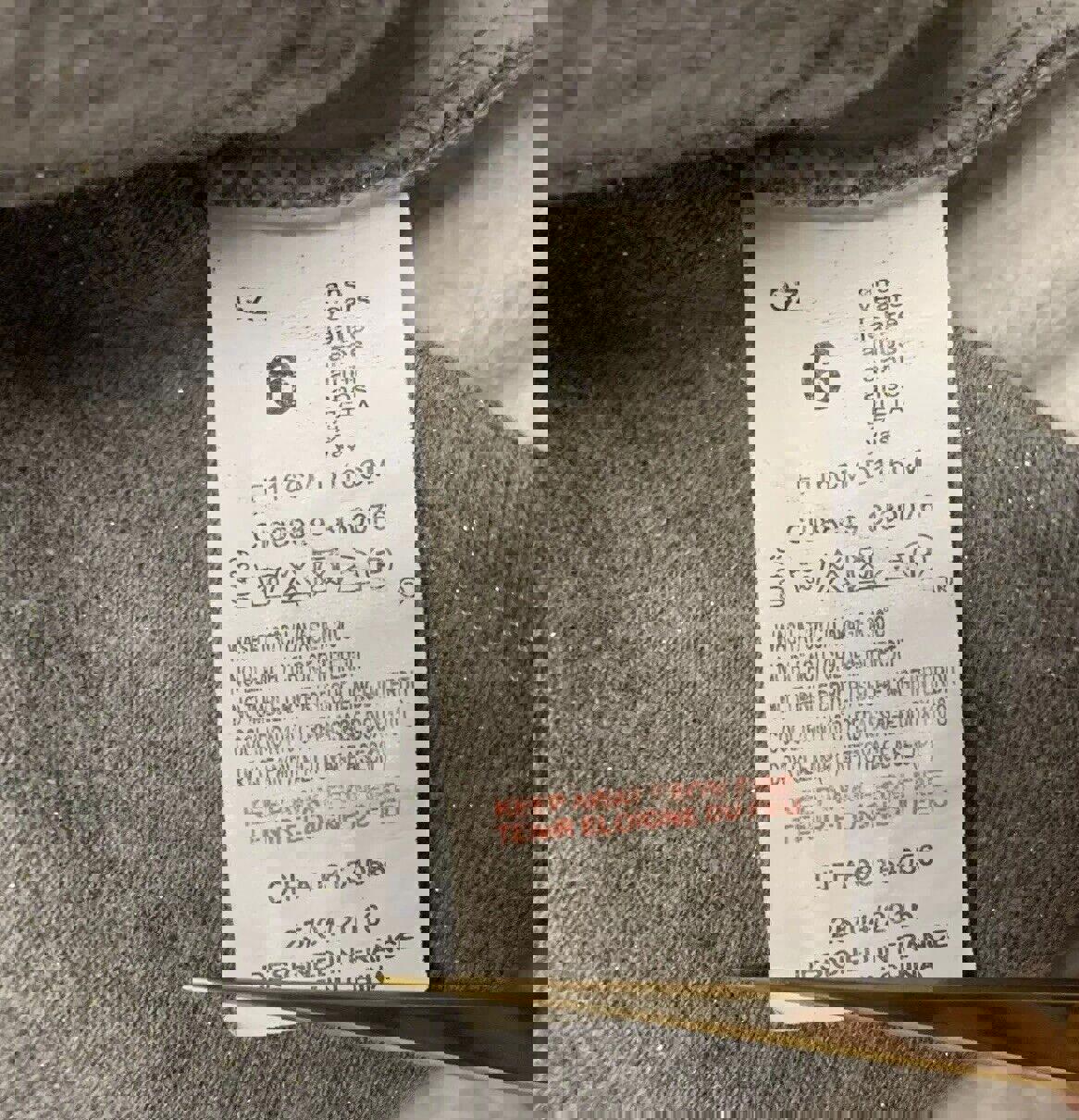 Vestido sudadera de forro polar gris jaspeado Chipie para niñas, talla 6, con purpurina de perro escocés