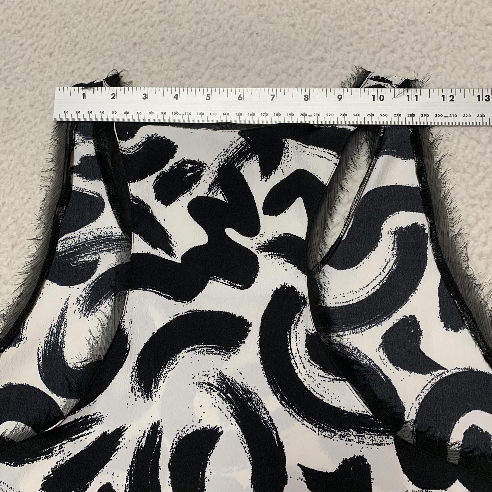 Camiseta de tirantes con estampado abstracto en blanco y negro de H&amp;M para mujer, talla 8