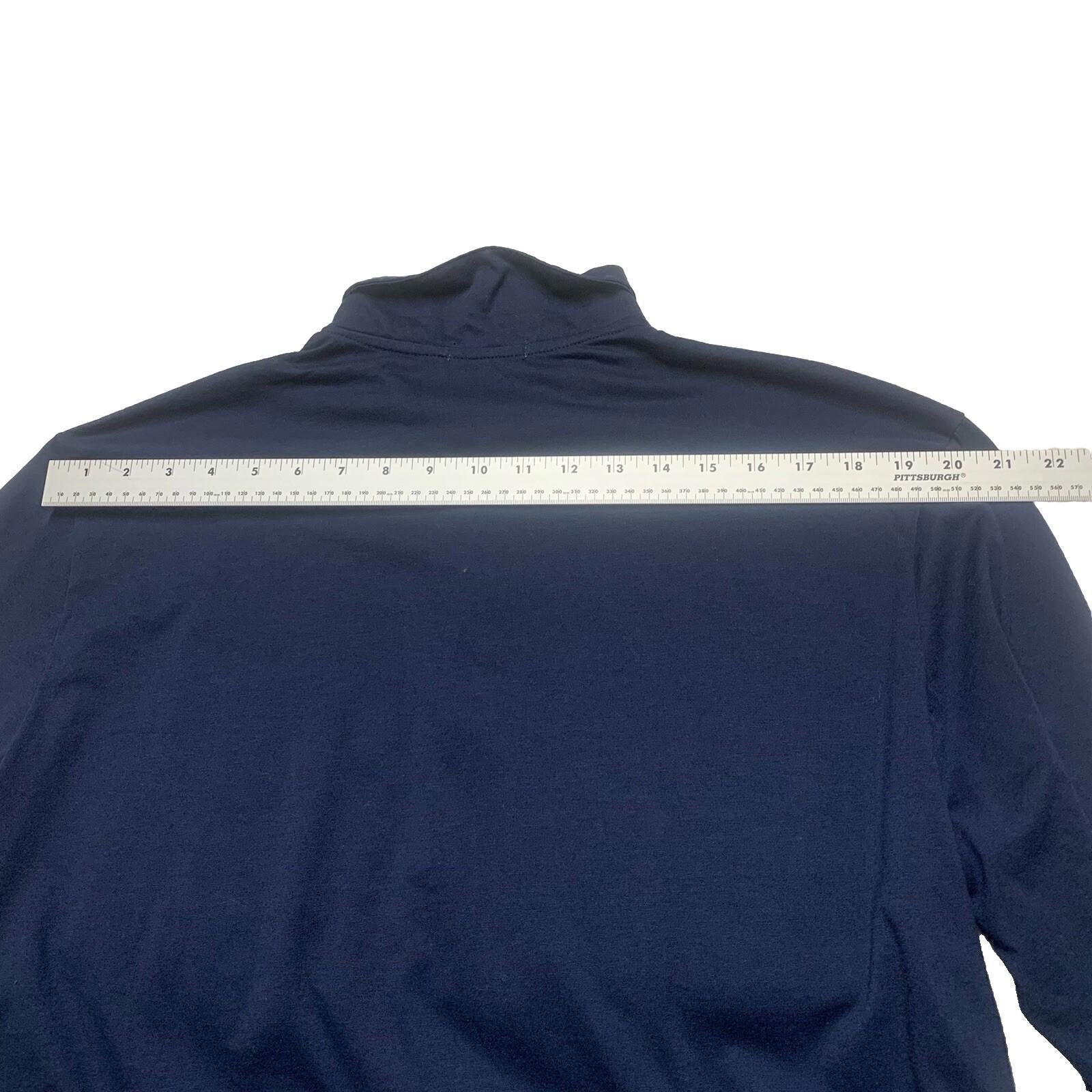 Polo de manga larga azul marino XXL para hombre de Coofandy con cuello a cuadros y bolsillo