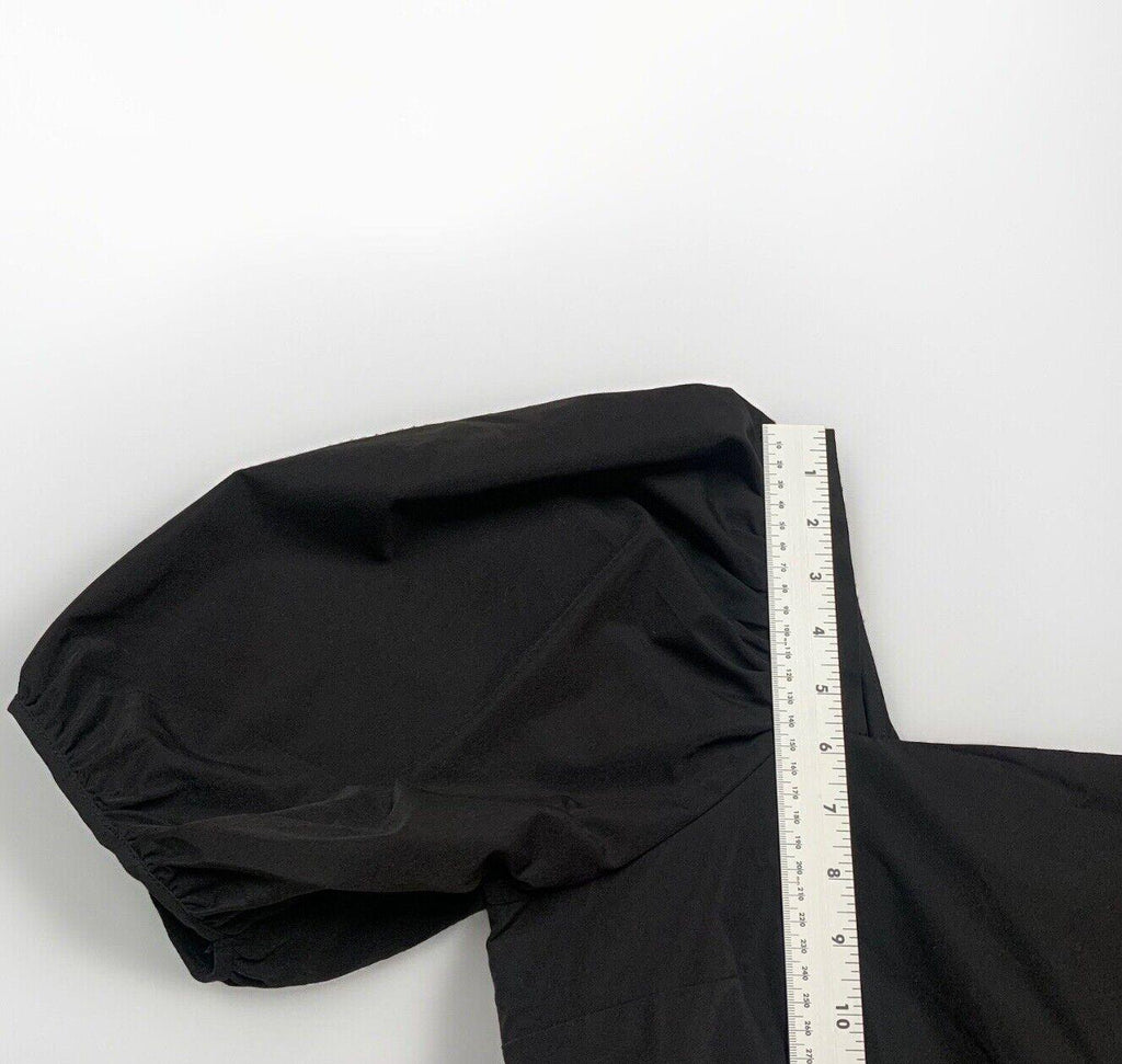 Vestido de verano negro de H&amp;M para mujer, talla grande, con mangas abullonadas y corte en A para vacaciones