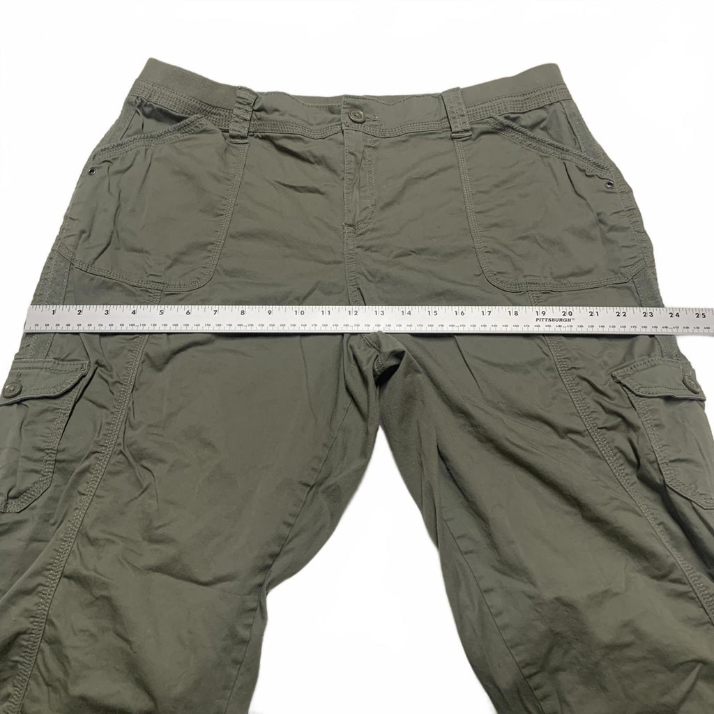 Pantalones capri cargo verde oliva para mujer, talla 16, talla 37, elásticos, de Style &amp; Co.