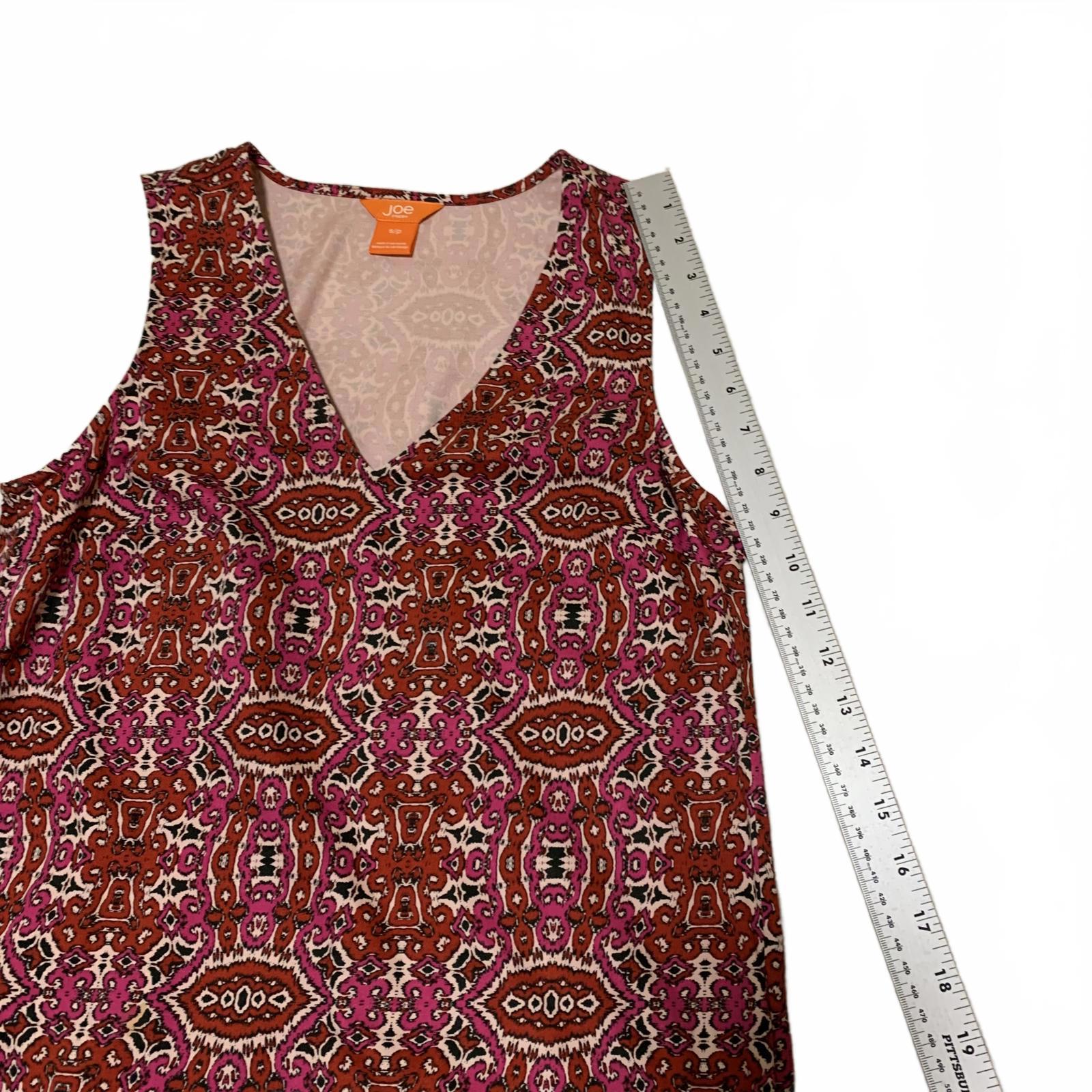 Vestido tubo Joe Fresh con cuello en V, sin mangas y estampado floral, talla S para mujer