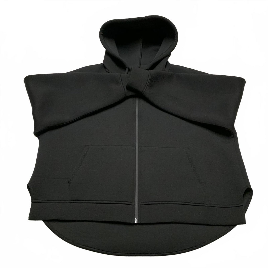 Sudadera con capucha y cremallera negra informal para mujer, talla grande, de ZARA