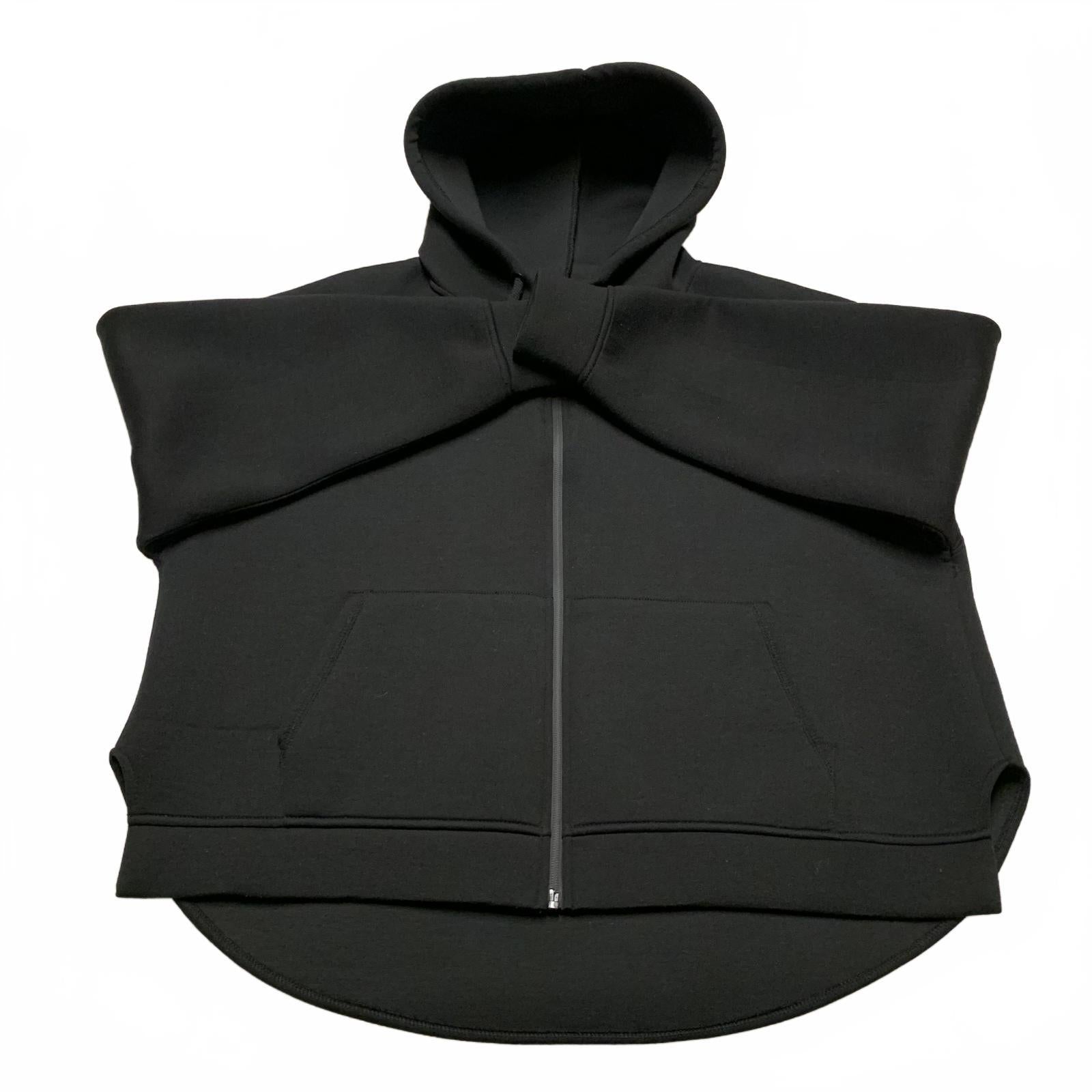 Sudadera con capucha y cremallera negra informal para mujer, talla grande, de ZARA